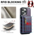 thumbnail image 4 of Dteck 2 in 1 Magnetic Detachable Back Cover Compatible with iPhone 15 Pro Wallet Case with Card Holder RFID Blocking PU Leather Pocket Flip Kickstand Slim Phone Case 6.1 Inch,Purple, 4 of 10