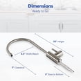 thumbnail image 4 of Express Water Modern Brushed Nickel Water Filter Faucet ? Drinking Water Faucet ? Reverse Osmosis Filtration System and Kitchen Sink Beverage Faucet ? Simple 3-Piece Easy Install Faucet, 4 of 5