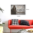 thumbnail image 4 of Framed Canvas Art: African American Women - Black Girl Inspiring Decor - Christian Wall Art - Black Women Warrior God Is With Her - 16x24 inch, 4 of 7