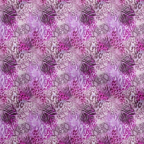 oneOone Velvet Fuschia Pink Fabric Animal Skin Fabric For Sewing Printed Craft Fabric By The Yard 58 Inch Wide