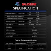 GZ GUOZHI 50Amp Plasma Cutter, Dual Voltage 110V/220V, 10MM Clean Cut, Air Cutter with Pre-Flow, Post-Gas, 2T/4T Modes