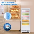 thumbnail image 2 of Commercial Display Refrigerator, 3.5 Cu.Ft/98 L Refrigerated Display Case with 4 Adjustable Shelves, Led Lights, Double Tempered Glass, Frost-Free Cake Display Fridge, 2 of 6
