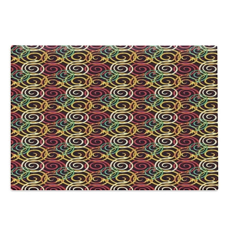 

Abstract Cutting Board Curved Spiral Various Arrows in Vibrant Tones Retro Graffiti Pattern Decorative Tempered Glass Cutting and Serving Board Large Size Multicolor by Ambesonne