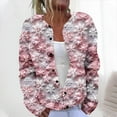 thumbnail image 1 of Cárdigan informal de punto con estampado navideño para mujer, chaqueta con botones y abrigo para mujer, 1 of 5