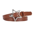 thumbnail image 2 of ZACPNCV Elastic Waist Belts for Girls Adjustable Buckle Stretch Belts Heart Buckle Waist for Pants Jeans Dress Brown Free Size, 2 of 4