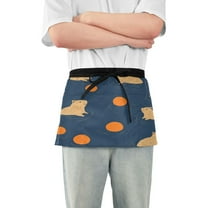 Yayeee Waist Apron with Pockets for Cooking Waterproof Half Server Aprons, Blue Capybaras