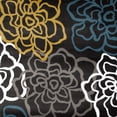 thumbnail image 1 of Tapis Contemporain Moderne à Fleurs Jaune/gris 5' 3" X 7' 3", 1 of 1