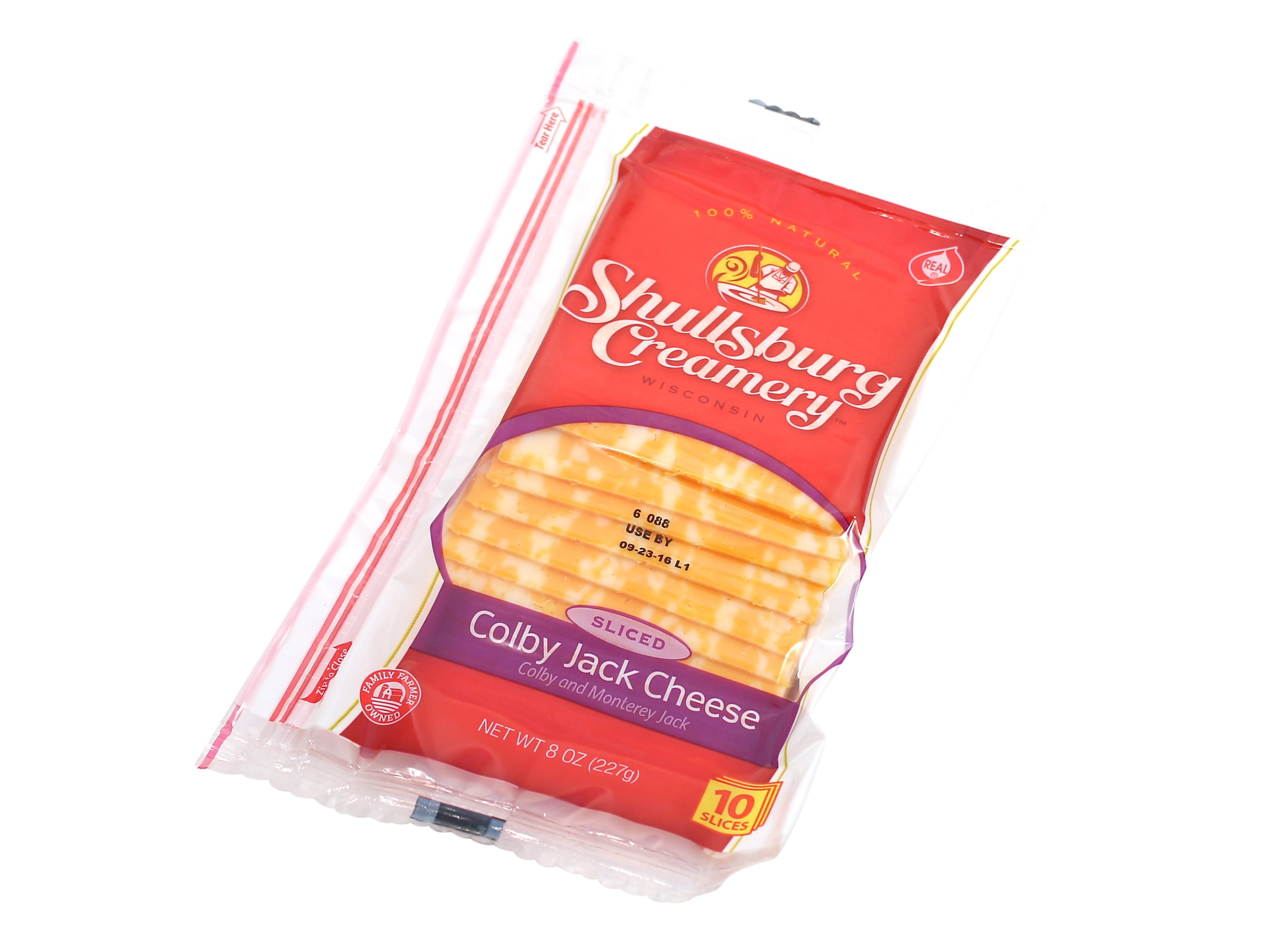 Shullsburg Creamery Sliced Colby Jack Cheese, 8 Oz., 10 Count