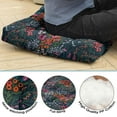 thumbnail image 5 of 22x22in Square Meditation Cushion - Floral Velvet Floor Pillow for Kids Adults, Pets Sleep Mat Gym Yoga Seat Cushion with Handle, Perfect for Home Bedroom Livingroom, Office, School Sitting, 5 of 7