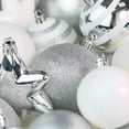 thumbnail image 3 of RN'D Christmas Snowflake Ball Ornaments - Christmas Hanging Snowflake and Ball Ornament Assortment Set with Hooks (White & Silver), 3 of 5