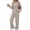 Khaki #29, variant on WULMLEO Women's Two Piece Sets Fall Button Decorative Crew Neck Long Sleeve Tops Wide Leg Palazzo Pants Tracksuit Casual Loose Fit Outfits 2026 Sweater Sets Beige S