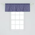 thumbnail image 2 of Ambesonne Dutch Window Valance, Ornate Floral Arrangement with Swirls and Curves Monochrome Tile Illustration, Curtain Valance for Kitchen Bedroom Decor with Rod Pocket, 54" X 18", Indigo and White, 2 of 3