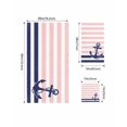 thumbnail image 4 of Anchor Pink Towel Set of 3, Soft Microfiber Bath Towels, Hand Towel, Washcloths, Modern Navy Blue White Striped Nautical Quick-Dry Absorbent Towels for Bathroom Kitchen Hotel Beach Gym Spa, 4 of 7