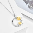 thumbnail image 6 of CUOKA MIRACLE Sunflower Necklace You Are My Sunshine Necklace 925 Sterling Silver Sunflower Pendant Cubic Zirconia Jewelry Christmas Birthday Gifts for Girlfriend Wife  Mom Daughter Friends, 6 of 7