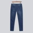thumbnail image 5 of Men's Jeans Slim Fit Stretch Small Feet Denim Jeans Solid Color Trendy Casual Mens Pants, 5 of 6