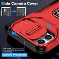 thumbnail image 4 of Funda para GANGXUN iPhone 12 - Soporte metálico, Función magnética, Rojo, 4 of 5
