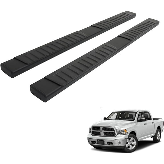 SHZAITOR 6 Inches Running Boards Side Step Black Replacement for 2009-2018 Ram 1500 2010-2022 Ram 2500 3500 Crew Cab 2019-2022 Ram 1500 Classic Crew Cab