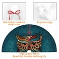 thumbnail image 4 of Lsque Owl In Blue Print Christmas Tree Skirt, Tree Skirt with Ties or Velcro, Perfect for Holiday Decorations, Halloween, and New Year-30", 4 of 7