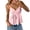 Pink #030, variant on Women's Babydoll Tops Sleeveless V Neck Peplum Crop Wrap Top Cute Summer Tie Front Camisole, XL