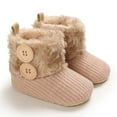 thumbnail image 2 of Mikilon 0-1 Years Kids Cute Plus Velvet Shoes Soft Sole Thicken Warm Snow Boots, 2 of 9
