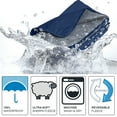 thumbnail image 4 of FlyingStar Waterproof Outdoor Blanket with Sherpa Lining, Windproof Triple Layers Warm Comfy Foldable for Camping Stadium, Sports, Picnic, Grass, Concerts and Pet, Red Plaid, Navy/Grey, 59''X 79'', 4 of 8