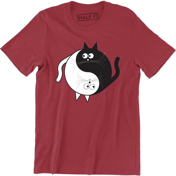 Chinese Philosophy Yin Yang Cat Animal Lover Retro Fashion Pet Men's T-dhirt T-Shirt