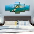 thumbnail image 2 of TISHIRON 5PCS Framed Canvas Wall Art Set,50"x24" Atlantic Ocean Seascape Canvas Art Decor, 2 of 7