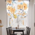 thumbnail image 3 of Orange Watercolor Floral Tie Up Curtains for Windows, Adjustable Balloon Window Shades, Spring Flower Abstract Art Kitchen Window Treatments Adjustable Roll Up Curtain for Basement/Nursery 52"x45", 3 of 8