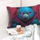 thumbnail image 4 of Fotbe Neon Cyberpunk Blue Bear Funda de Almohada Decorativa Estilo Occidental, Lujo en Algodón, Fundas para Almohadas King, Cojín Estampado para Decoración del Hogar-14"x20", 4 of 6