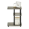 thumbnail image 2 of Pemberly Row Turn-N-Tube C Shape Sofa Side Table in French Oak/Black, 2 of 6