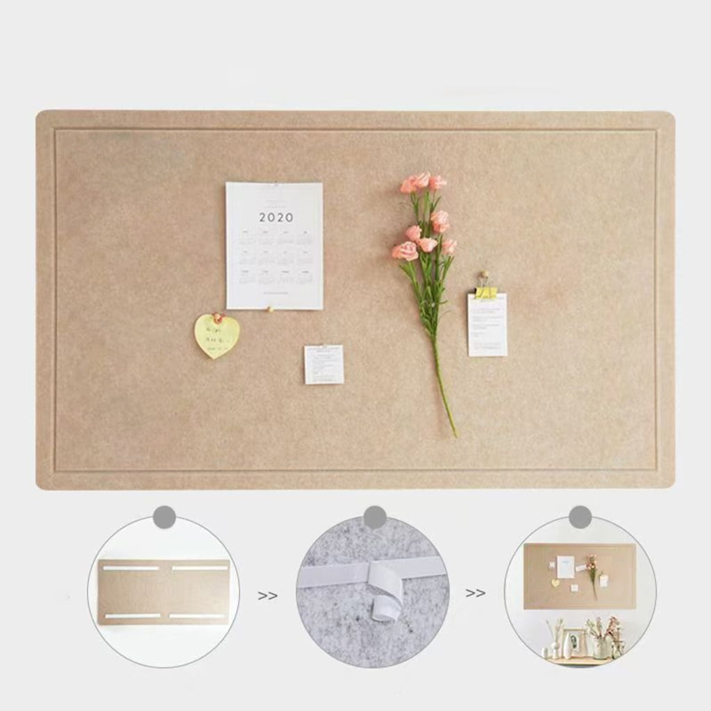 MOMOJIA User Friendly Felt Fabric Bulletin Board Peeling Stick Mounting Surfaces Suitable for Photos Note Office Home School Use