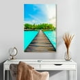thumbnail image 2 of Elephant Stock Maldives Tropical Jetty Wall Art - Vertical Canvas Wall Art - Living Room Wall Decor - Beach Canvas - Blue And Beige Decor - 20" x 30", 2 of 4