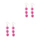 thumbnail image 4 of Sonducket 1 par de pendientes de gancho, colgante elegante estético, pendientes, joyería nupcial para oficina, regalos personalizados para Rosa roja 2Conjunto, 4 of 6