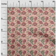 thumbnail image 2 of oneOone Tissu Flex Coton Rose Clair Floral Rétro Matériel de Robe Tissu Imprimé Tissu au Mètre 40 Pouces de Large, 2 of 5