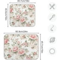 thumbnail image 3 of Dish Drying Mat Beautiful Floral Rose Microfiber Kitchen Dish Mat Super Absorbent Dish Drainer Mat Fast Drying Heat-resistant Drying Mat for Kitchen Counter, 18"x24", 3 of 7