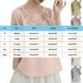 thumbnail image 3 of HADST Women T-Shirts Plus Size Blouses Cotton Linen Relaxed Fit Short Sleeve Casual Plain Summer Crew Neck Top M-3XL, 3 of 3