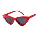 thumbnail image 1 of 2@#Outdoor Driving Sun Glasses Male Goggles Shadow Car Accessories Fashion Triangle Cat's Eye Sunglasses Men Women VintageBlack Purple He Qiyong unisex, 1 of 1