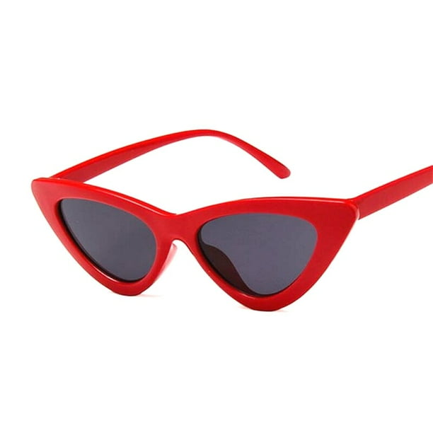 2@#Outdoor Driving Sun Glasses Male Goggles Shadow Car Accessories Fashion Triangle Cat's Eye Sunglasses Men Women VintageBlack Purple He Qiyong unisex