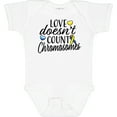 thumbnail image 3 of Inktastic Love Doesnt Count Chromosomes with Yellow and Blue Ribbon Boys or Girls Baby Bodysuit, 3 of 5