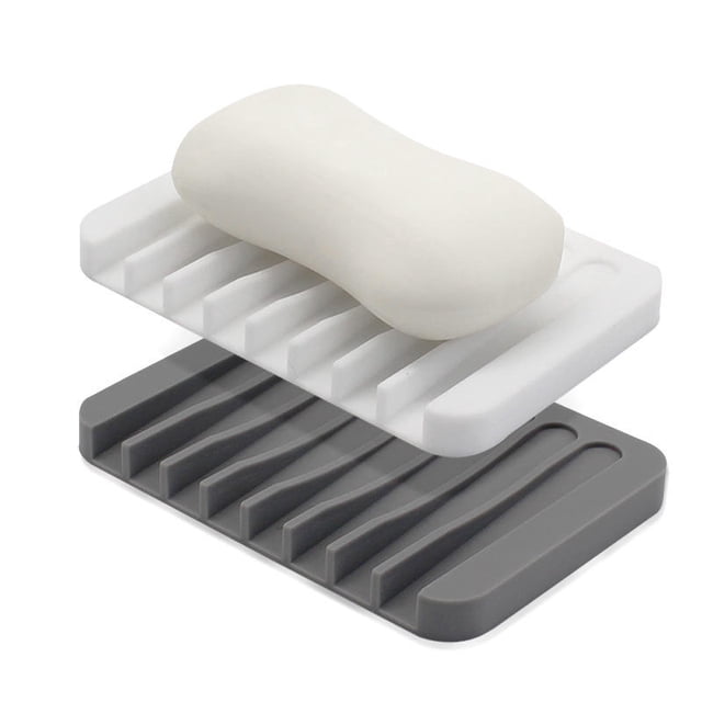 Juego de 3 jaboneras autodrenantes, jaboneras de silicona de alta calidad, para ducha, baño, cocina, bañera ER