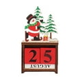 thumbnail image 2 of Hwkond Advent Calendar 2024 Christmas Decorations Wooden Calendar Ornaments Christmas Gifts Snowman Mini Desktop Desktop Table, 2 of 6