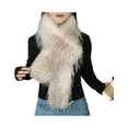 thumbnail image 3 of harmtty Women Scarf Solid Color Imitation Turkey Feathers Long Scarf Autumn Winter Warm Scarf Daily Party Street Wear, 3 of 8