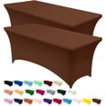 thumbnail image 1 of Mantel Utopia Kitchen Spandex, paquete de 2 unidades, 6 pies, café claro, 1 of 9