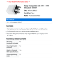 thumbnail image 2 of Relay - Compatible with 1991 - 1999 Mitsubishi 3000GT 1992 1993 1994 1995 1996 1997 1998, 2 of 2