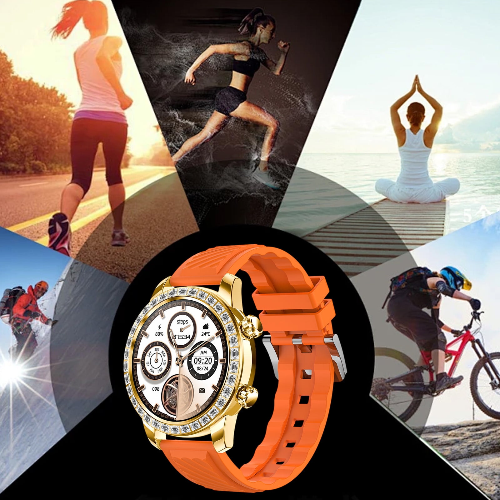 Mrzvby Gifts for Women Clearance!High Precision Smartwatch With Two Watch Bands Bluetooth HD Call Intelligent Voice Control Long Battery Life And IP68 Water Proofing 1.52inch Smart Sports Watch