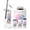 Color 3, variant on Bathroom Accessory Set 6 Piece Seashell Starfish Coastal Pink Border Pastel Blue Trash can, Toothbrush Holder, Toothbrush Cup, Soap Dispenser, Soap Dish, Toilet Brush Holder