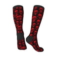 thumbnail image 4 of Balery Red Skulls Printed Novelty Socks Men's Women's Crew Socks Sports Socks Knee High Socks Cotton Socks Quirky and Cool Socks, 4 of 9