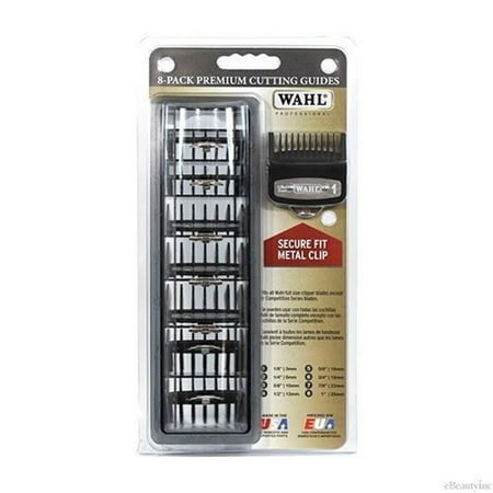 Wahl Professional Cutting Hair Clipper Premium Guides Caddy Combs Guards 8 Pack