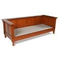 thumbnail image 7 of Crafters and Weavers Arts and Crafts Leather Side Sofa in Chestnut Brown, 7 of 7