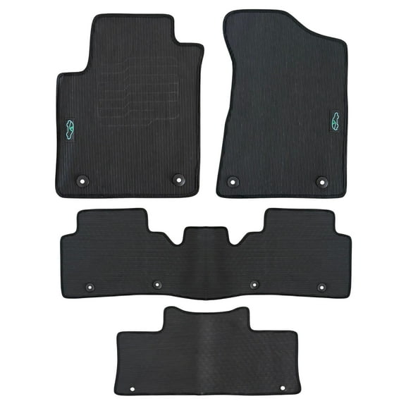 ecoMats All Weather Floor Mats For 2019 to 2024 Nissan Armada - Front, Rear and 3rd Row - Black